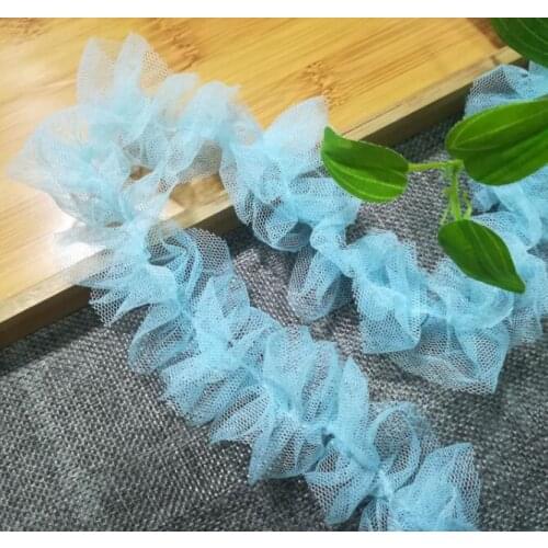 1Yards Wedding Dress Pink Lace Yellow Blue Lace Ribbon 5cm Guipure 3D Lace Fabric High Quality Mesh Fabric Ribbons Crafts QA21