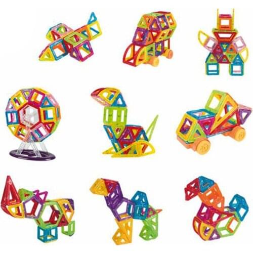 114pcs Mini Magnetic Construction Toys Model Building Blocks Plastic Magnetic Designer Bricks Educational Toys for Children