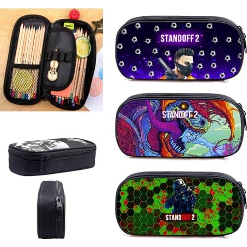 2021 High Quality Hot Game Standoff 2 3D Pencil Case Purse Wallet Cosmetic Bags Children Funny Pen Bag Student Kawaii Pen Box