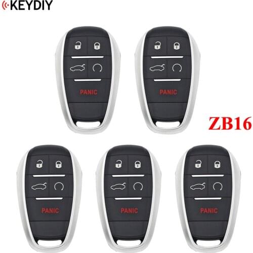 5PCS,KEYDIY Universal Smart Key ZB16 for KD-X2 Car Key Remote Replacement Fit More than 2000 Models