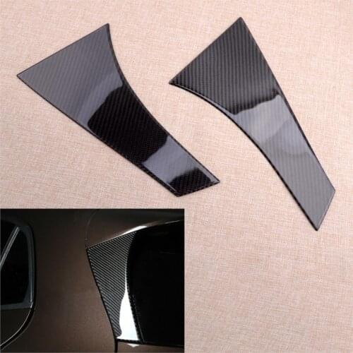 2Pcs Car Carbon Fiber Rear Window Spoiler Side Wing Cover Trim Fit for Mercedes-Benz GLA X156 2013 2014 2015 2016 2017 2018