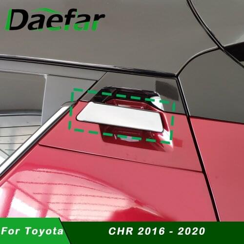 2Pcs/Set ABS Chrome Rear Door Handle Protection Cover Back Door Handle Trim for Toyota C-HR CHR 2016 - 2020 Parts