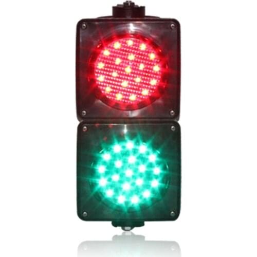 DC12V New customized 100mm red green mini parking lots LED traffic signal light for promotion