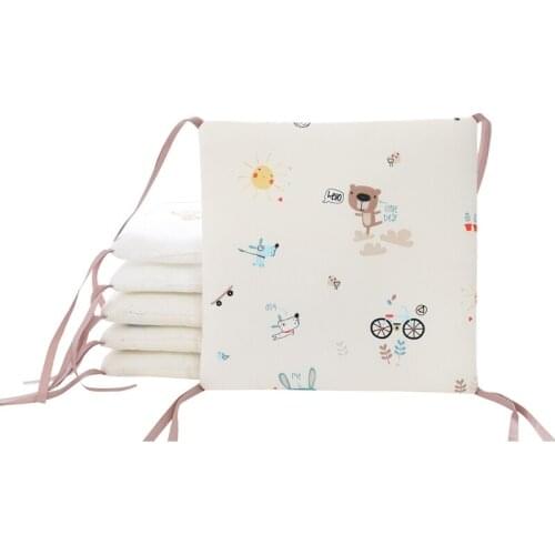 6 Pcs Baby Soft Cotton Crib Bumper Newborn Bed Cot Protector Pillows Infant Cushion Mat Nursery Bedding