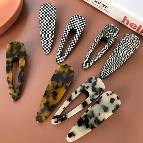Earofcorn New Acetic Acid Bb Leopard Pattern Card Retro Liu Seaside Clip Small Clip Hairpin Headdress