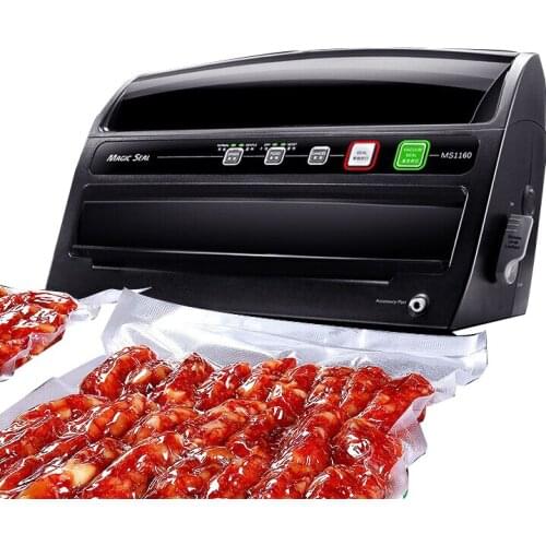 Food Vacuum Machine Plastic Sealing Bag Packaging Machine 220V Fruit And Vegetable Dry And Wet Sealing Machine Keep Fresh MS116