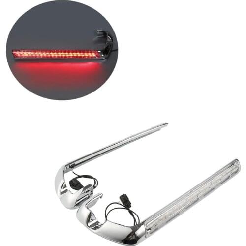 Chrome Clear Lens Saddlebag LED Side Marker Light For Harley Touring Street Glide Ultra Limited FLHTCU 2014-2018 New