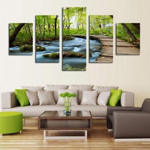 Five landscape high quality oil painting scenery, the sitting room the bedroom home decoration