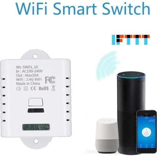 KKmoon WiFi Smart Switch Module Intelligent Household Home Appliances Controller Mobile APP Remote Control Timer Voice Control