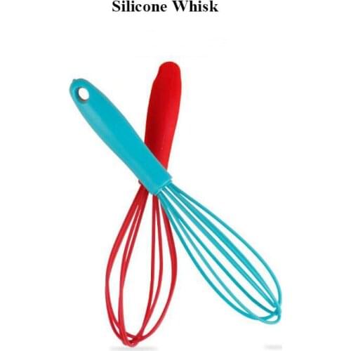 Kitchen Silicone Whisk Non-Slip Easy to Clean Egg Beater Milk Frother Kitchen Utensil 18x4x4cm Kitchen Silicone Egg Beater Tool