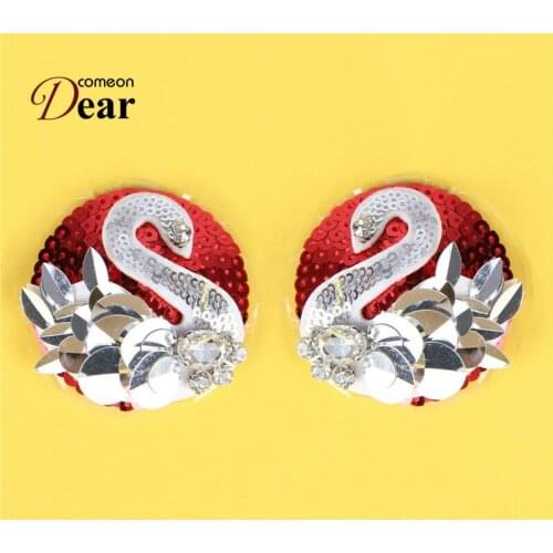 Comeondear Chinoiserie Hot Nipple Pasties Crane Self Adhesive Breast Tape Diamond Decorative Women Intimates Accessories NCB154