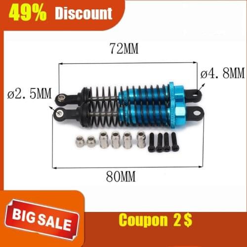 Oil Adjustable style 80mm Shock Absorber Damper For Rc Car 1/16 Buggy Alloy Aluminum Truck Upgraded Hop-Up Parts HSP HPI