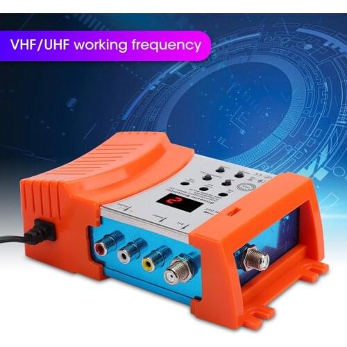 Tv tuner M66 ABS Professional Humanized AV TO RF Home Modulator VHF/UHF Working Frequency EU Plug Power Supply Voltage 250V