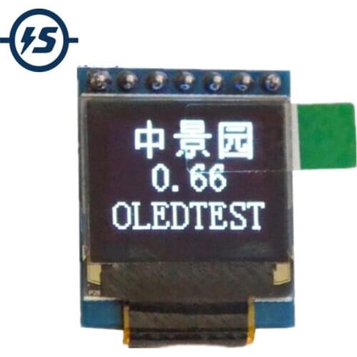 OLED Display Module 64x48 0.66" LCD Screen SPI for Arduino AVR STM32 7 Pin White 0.66 inch