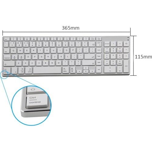 Rechargeable Wireless Bluetooth Keyboard For Apple iPad iPhone MacBook Android Windows PC Desktop Laptop Tabelt Keyboard
