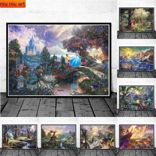 Full Diamond Embroidery Mickey Mouse Princess Lion King Diamond Mosaic Diamond Painting Cross Stitch Kits Home Decoration Diy