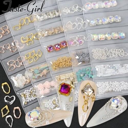 Mixted Style Strass Nail Art Decoration Rhinestones Gems Metal Rivet Manicure Supplies Glitter Nails Accesorios Tools Charms Set