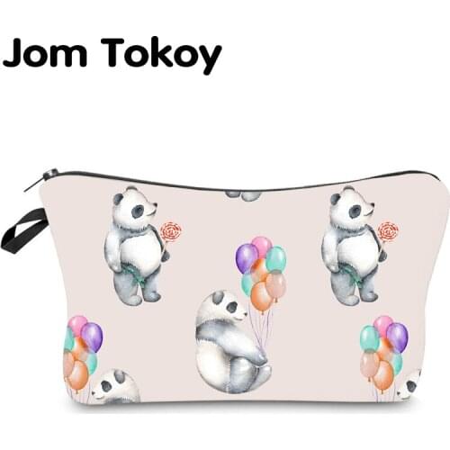 Jom Tokoy Water Resistant Cosmetic Organizer Bag Makeup bag Printing Panda Cosmetic Bag Fashion Women Multifunction Beauty Bag