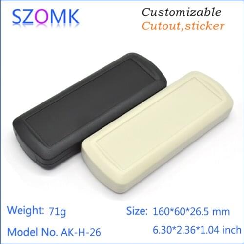 Szomk customizable plastic case (10 pcs) 160*60*26.5mm plastic handheld enclosure box abs plastic equipment housing pcb box