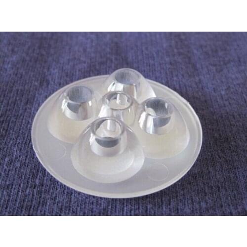 TPAI-42 High quality LED Lens 5P, Size: 42X10.3mm, Degree: 45, Grinding surface, With 1mm step, PMMA Materials