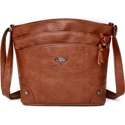 Vento Marea Pu Leather Women Shoulder Bag 2021 Soft Flap Ladies Crossbody Designer Style Female Purse And Handbag Zipper Pocket