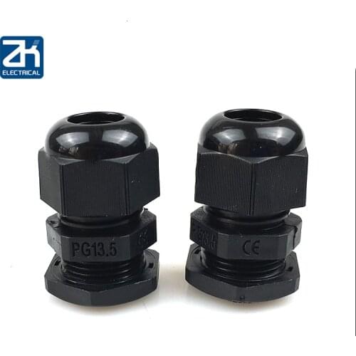 10pcs High Quality IP68 PG13.5 6-12MM Waterproof Nylon Cable Gland No Waterproof Gasket Plastic Cable Gland