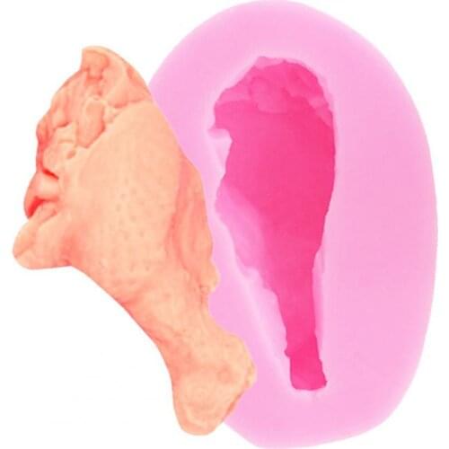 High Quality Baking Mold Non-stick BPA Free Safe Heat Resistant Chicken Leg Shape Fondant Silicone Mold for Home Baking Tools