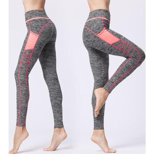 Women Fitness Gym Pants Sports Running Sportswear Stretchy Leggings Seamless Tummy Control Gym Compression Tights Pants