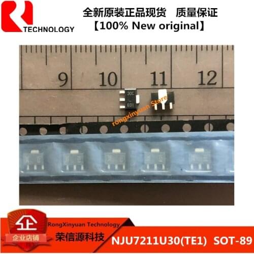 10 pcs/lot NJU7211U30-TE1 NJU7211U30 30C SOT-89 C MOS 3 TERMINAL NEGATIVE VOLTAGE REGULATOR 100% New original