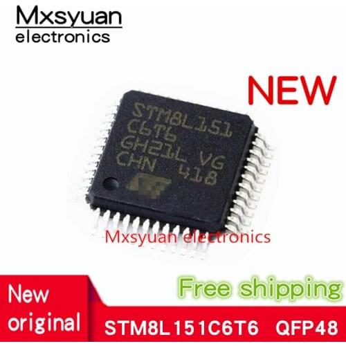 5pcs~50pcs STM8L151C6T6 STM8L151 C6T6 LQFP48 New original In stock 8BIT 32KB FLASH