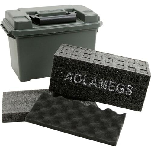 .50 Cal Plastic Ammo Box with 24 Pistol Magazine Holder Foam - Insert for Gun Clip Storage Tactical Bullet box
