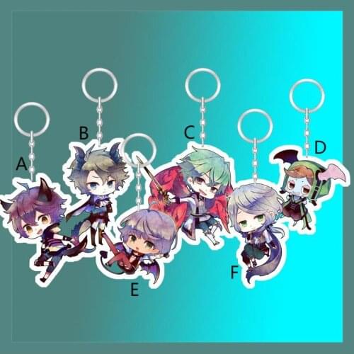 Anime Keychain Period Cube Hiroya Radius Libera Astrum Zain Poyopoyo Acrylic Keyring Strap Figure Accessories Hanging