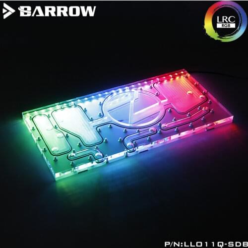 Barrow Acrylic Board as Water Channel use for LIAN LI O11 Dynamic Computer Case for Both CPU and GPU Block RGB 5V 3PIN Waterway