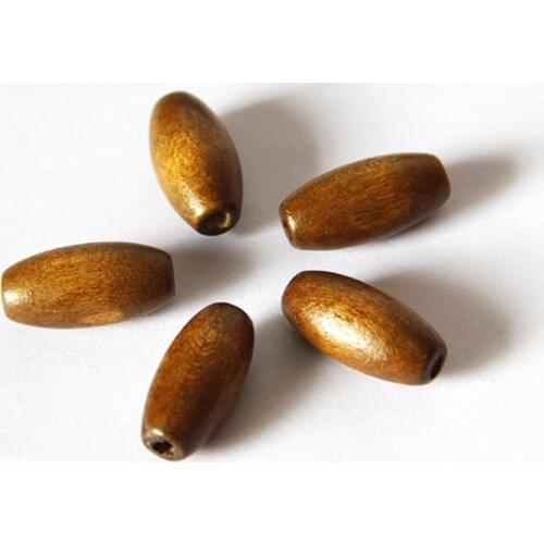 50pcs/lot 10*20mm DIY Oval Natural Wood Beads No Harm Olive Shape Spacer Beads for Bracelet Necklace Jewelry Makings