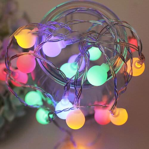 Color Bubble Ball LED String Light Christmas Lights Holiday Lighting Decoration for Party Wedding Fairy Garland Navidad Decor