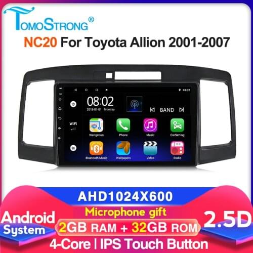 2 Din GPS 2GB+32GB For Toyota Allion Premio T240 2001 2002 2003 2004- 2007 Autoradio navigation audio 2.5D screen Android unit