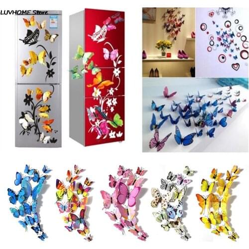 Наклейки бабочки на стену HENGHOME China At AliExpress