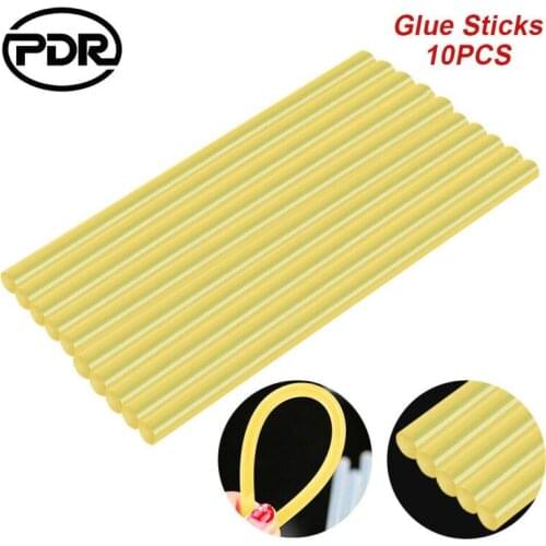 GLCC Glue Sticks High Quality PDR 10 Pieces Paintless Dent Removal Tools Dent Damage Repair Accessibility Tools Yellow Black