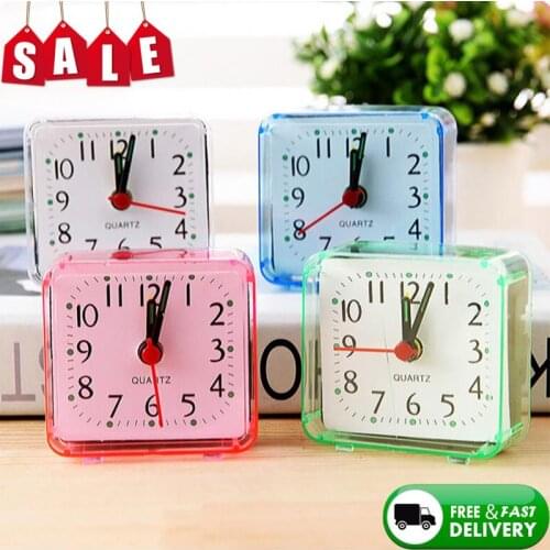 Square Small Bed Compact Travel Quartz Beep Clock Fashion Rabbit Bedside Lamp Green Batteries Alarm Multi-function Kitchen Cheap