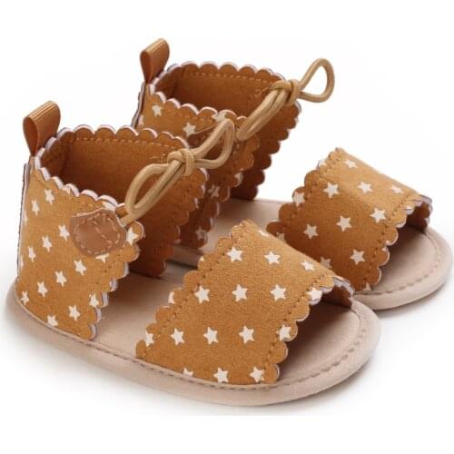 Summer Newborn Baby Girl Princess Shoes Bow Dot Print Sandals Cotton soft sloe Anti-slip Baby Shoes 0-18m Toddler Kid shoes