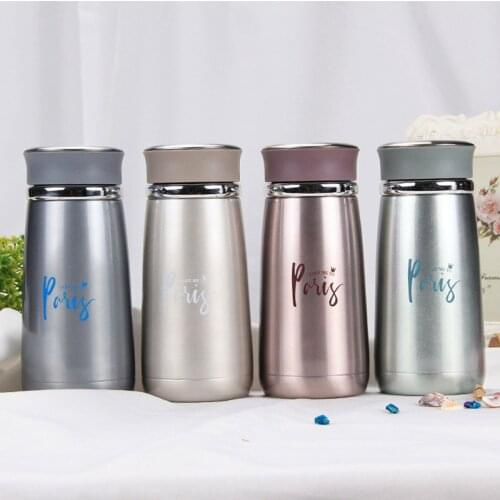 Fashion English Big Belly Water Cup 304 Stainless Steel Literary Insulation Cup