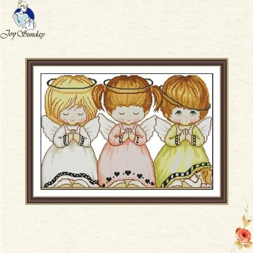 Joy Sunday Baby Angel counted Cross Stitch 11CT 14CT DMC Cross Stitch Set Wholesale DIY Cross-stitch Kit Embroidery Needlework