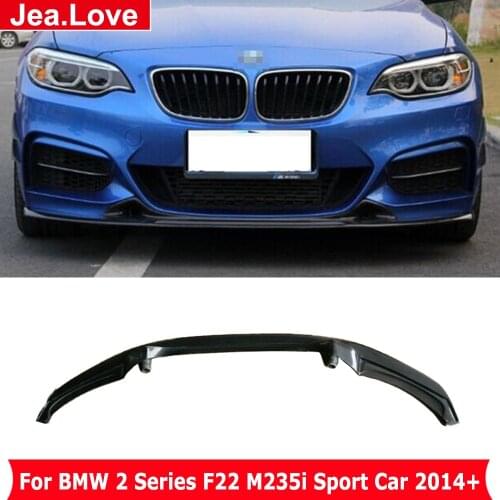 Real Carbon Fiber Car Front Shovel Bumper Lip For BMW 2 Series F22 M235i Sport Car 2014 UP Body Styling Modification Part