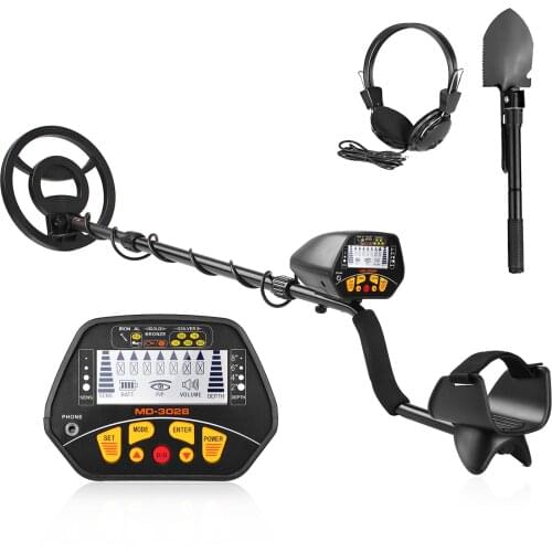 Metal Detector Underground Gold Finder Treasure Hunter with LCD Display Metal Detector Gold Digger with Headphone & Shovel