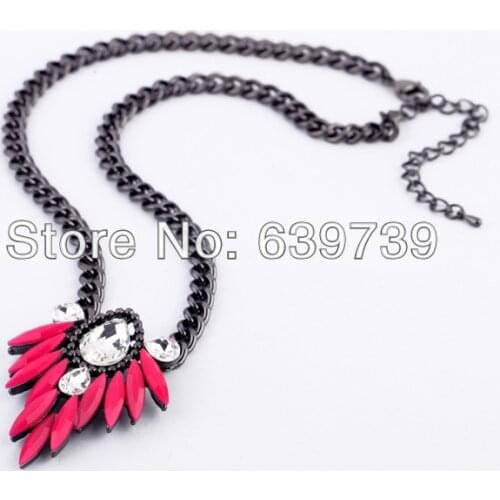 Bulk Price Russia Shiny Gold Color Yellow Flower Acrylic Stone Necklace