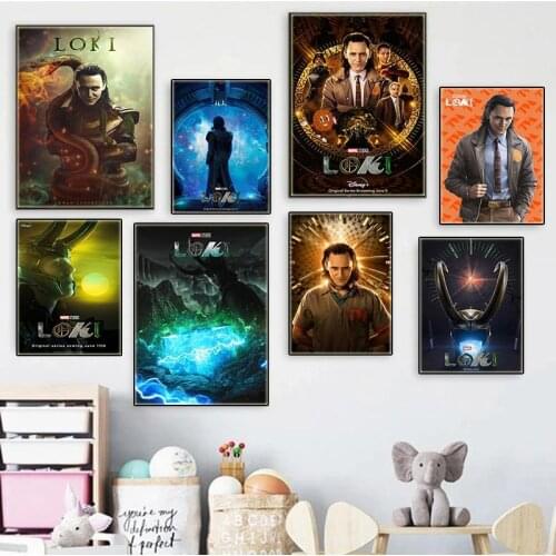 Disney Marvel Loki Popular Poster Newly TV Series Drama Figure Canvas Painting Print Wall Art Picture Living Room Bedroom Decor