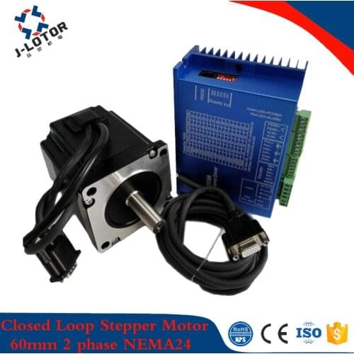 Easy Servo Encoder Stepping Motor JL60HS100-4004XSV1000 4N.m 4A 60mm Closed Loop Stepper Motor NEMA24 With Driver And 3M Cables