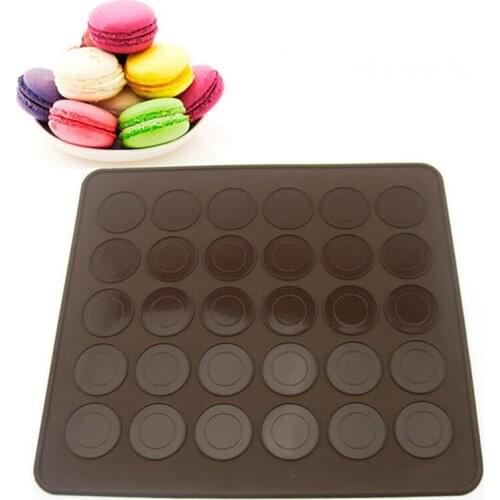 DIY Silicone Macaroon Baking Sheet Mat Large Size Muffin Chocolate Cookie Mold Mode - 48 Capacity