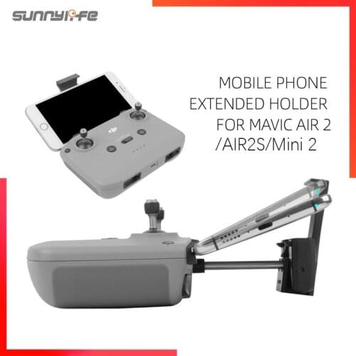Sunnylife DJI Mavic Air 2S Mobile Phone Holder Large Screen Phones Extended Bracket for Mavic Air 2/DJI Mini 2/Air 2S Remote