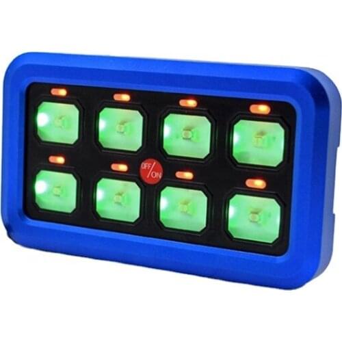 8 Gang LED Car Switch Panel Control Relays System Kits Universal Pushbutton switch Circuit Control Panel for Truck Caravan Boat